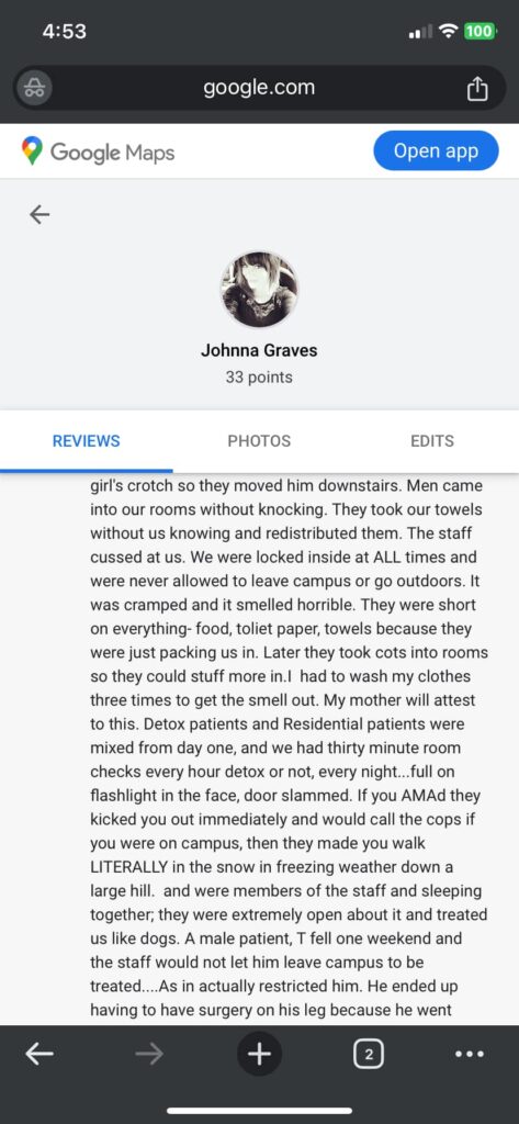 LR of Knoxville Negative Google Review part 3