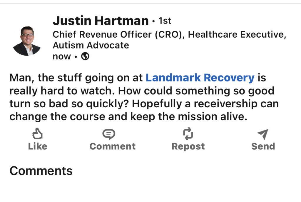 Justin Hartman Deleted LinkedIn post