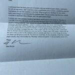 Matt Boyle's letter about the delayed checks